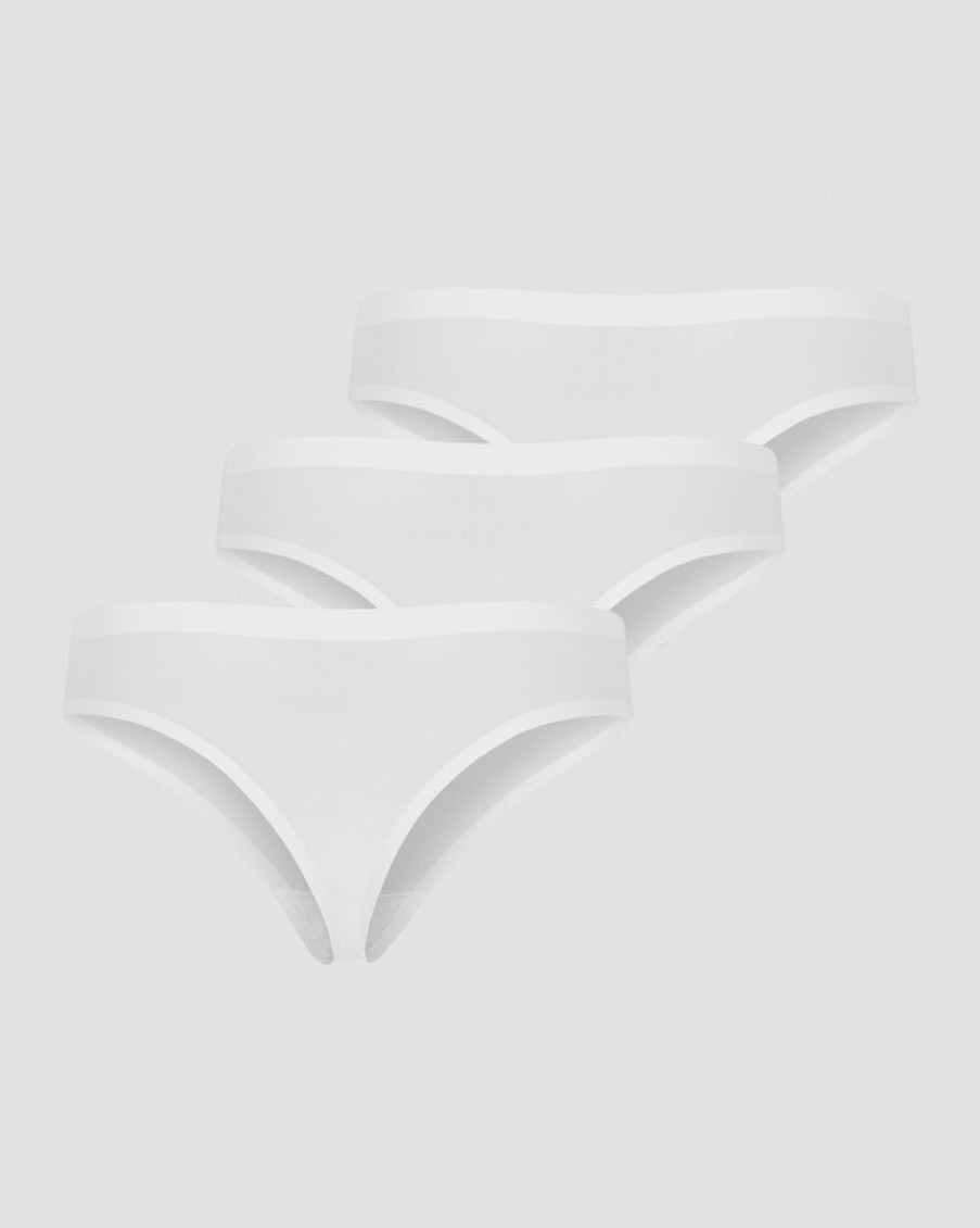 Naiset ICIW Alusvaatteet | Invisible Thong 3-Pack White