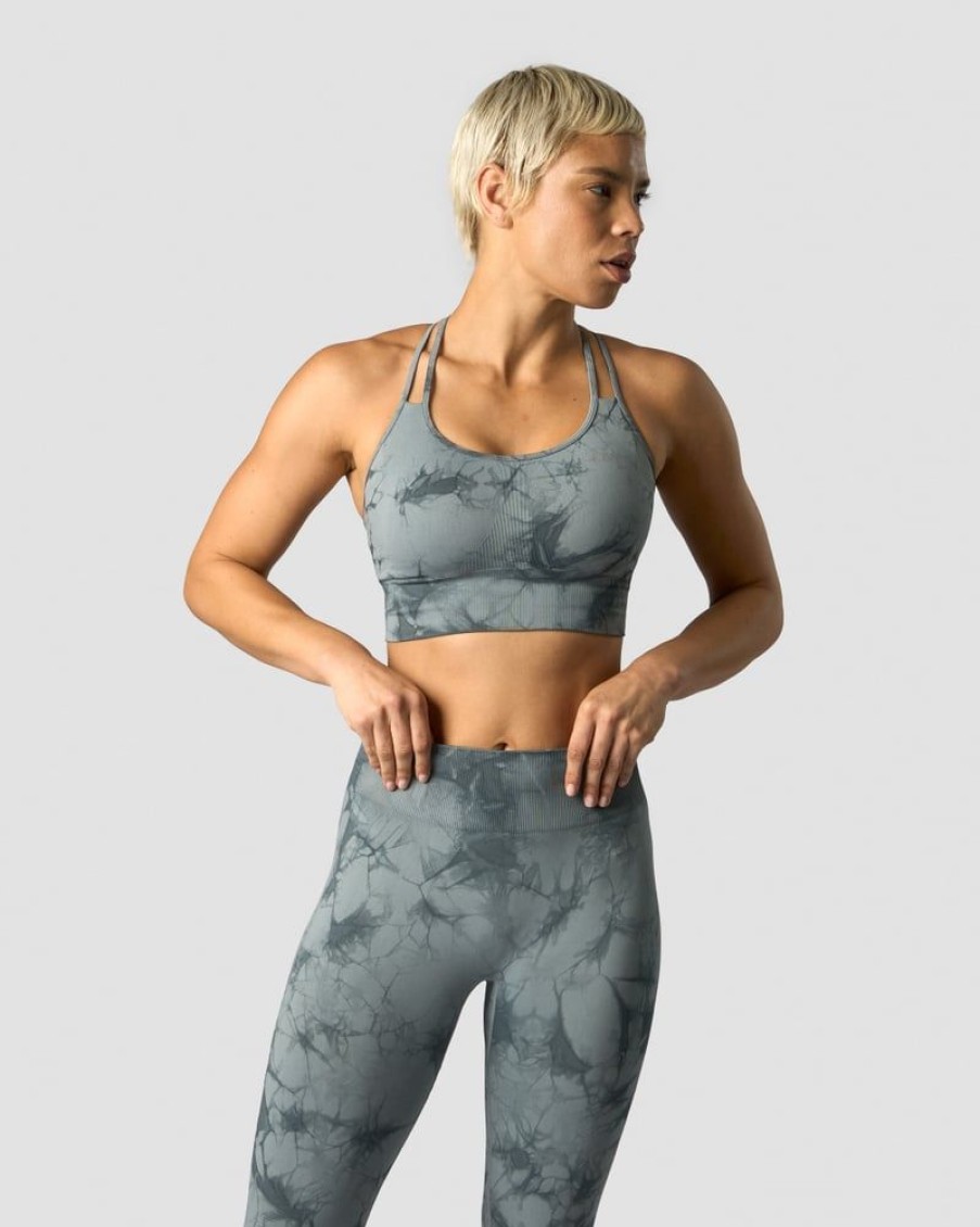 Naiset ICIW Urheiluliivit | Define Seamless Tie Dye Sports Bra Stormy Blue