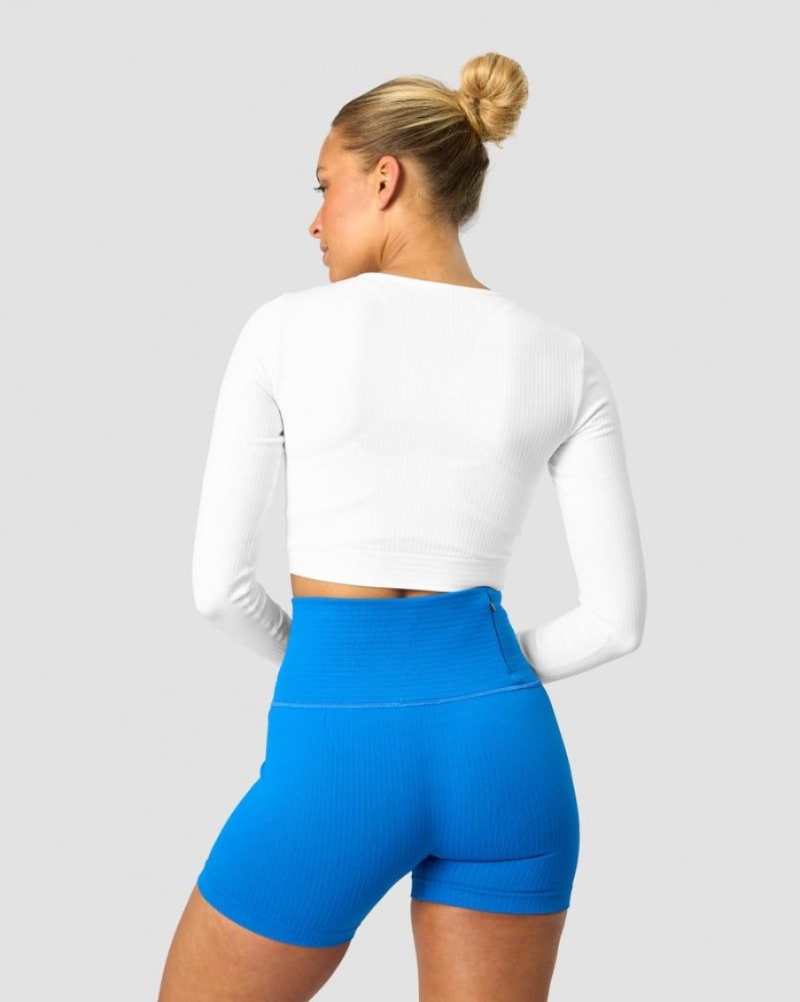 Naiset ICIW Seamless | Ribbed Define Seamless Cropped Long Sleeve White