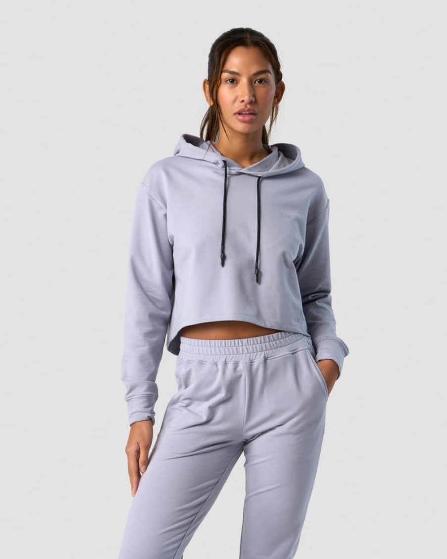 Naiset ICIW Pitkahihaiset Paidat | Stride Cropped Hoodie Wmn Light Blue