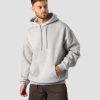 Miehet ICIW Pitkahihaiset Paidat | Everyday Relaxed Hoodie Center Logo Men Light Grey Melange