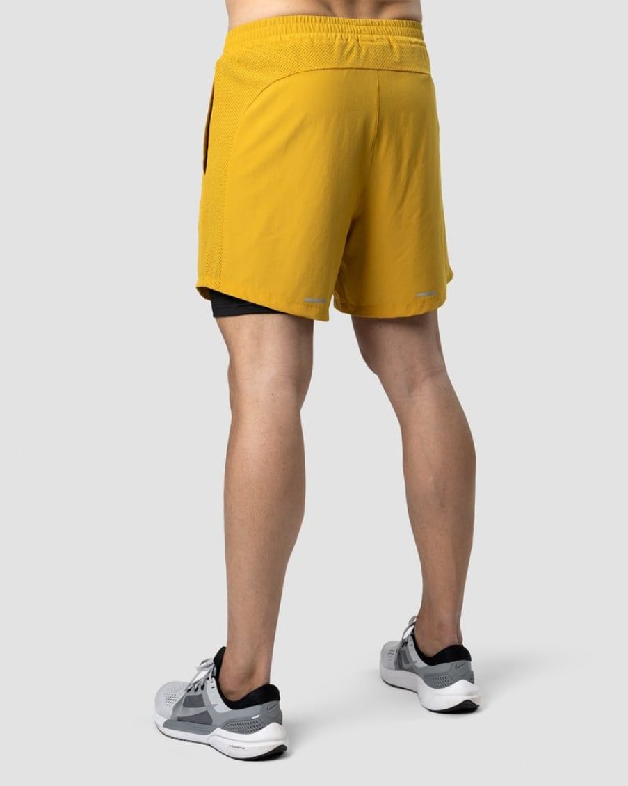 Miehet ICIW Shortsit | Mercury 2-In-1 Shorts Mustard