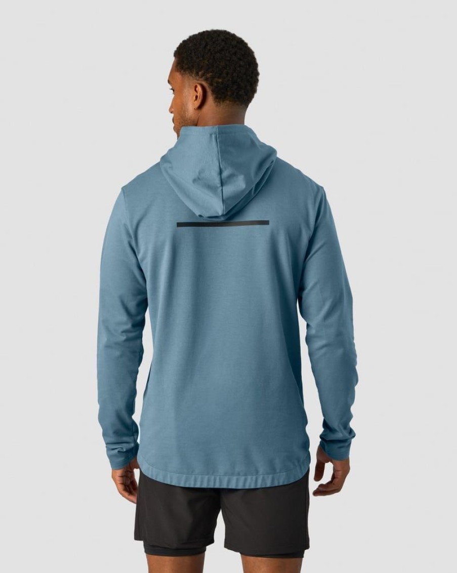 Miehet ICIW Pitkahihaiset Paidat | Stride Hoodie Men Steel Blue