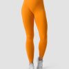 Naiset ICIW Trikoot & Leggingsit | Ribbed Define Seamless Tights Bright Orange
