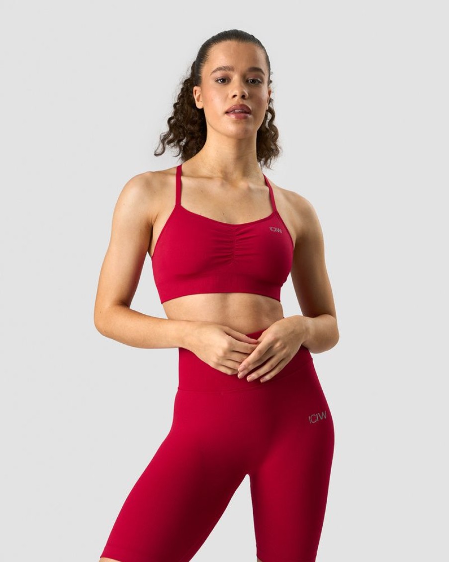 Naiset ICIW Urheiluliivit | Scrunch Seamless Sports Bra Deep Red