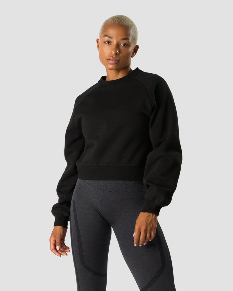 Naiset ICIW Pitkahihaiset Paidat | Everyday Cropped Crewneck Black