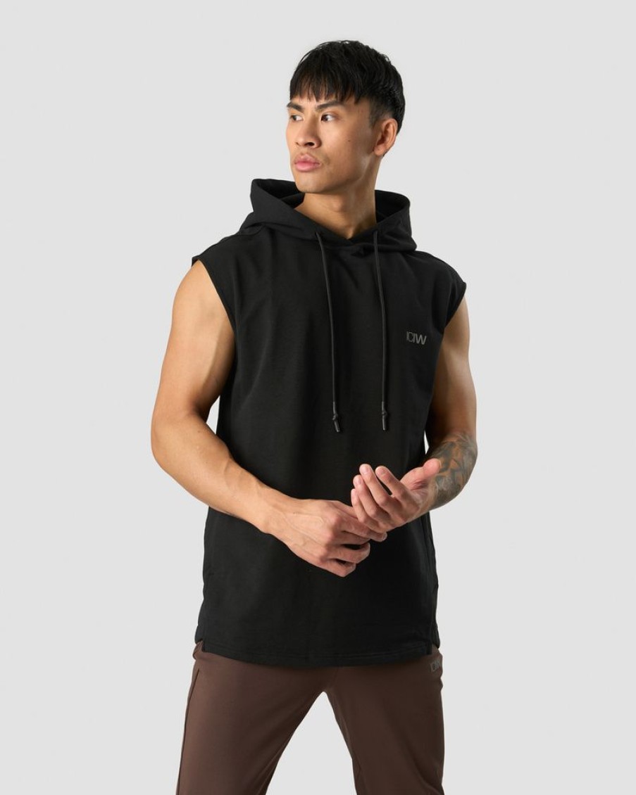 Miehet ICIW Topit | Stride Sleeveless Hoodie Men Black