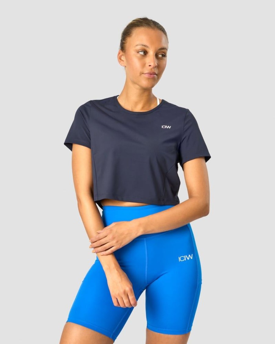 Naiset ICIW T-Paidat | Training Cropped T-Shirt Navy