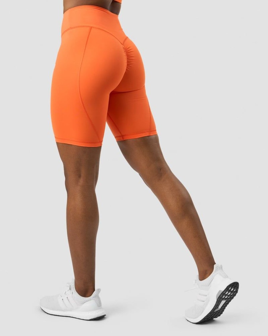 Naiset ICIW Shortsit | Scrunch V-Shape Biker Shorts Orange