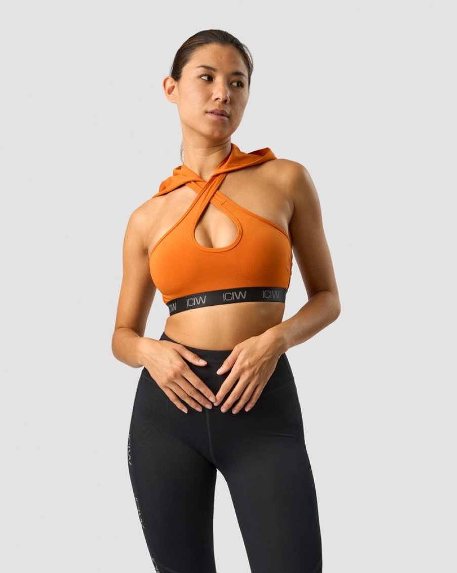 Naiset ICIW Urheiluliivit | Ultimate Training Hoodie Sports Bra Amber