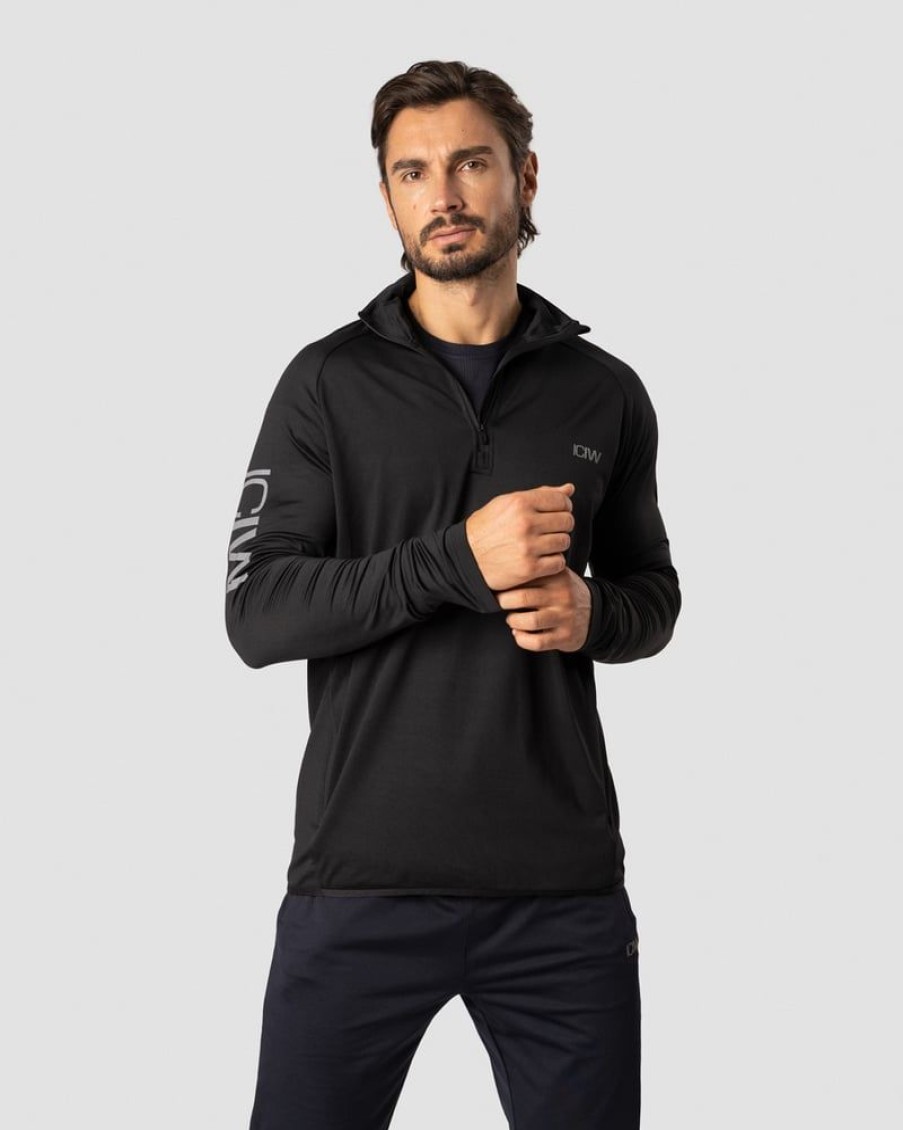 Miehet ICIW Pitkahihaiset Paidat | Ultimate Training 1/4 Zip Black