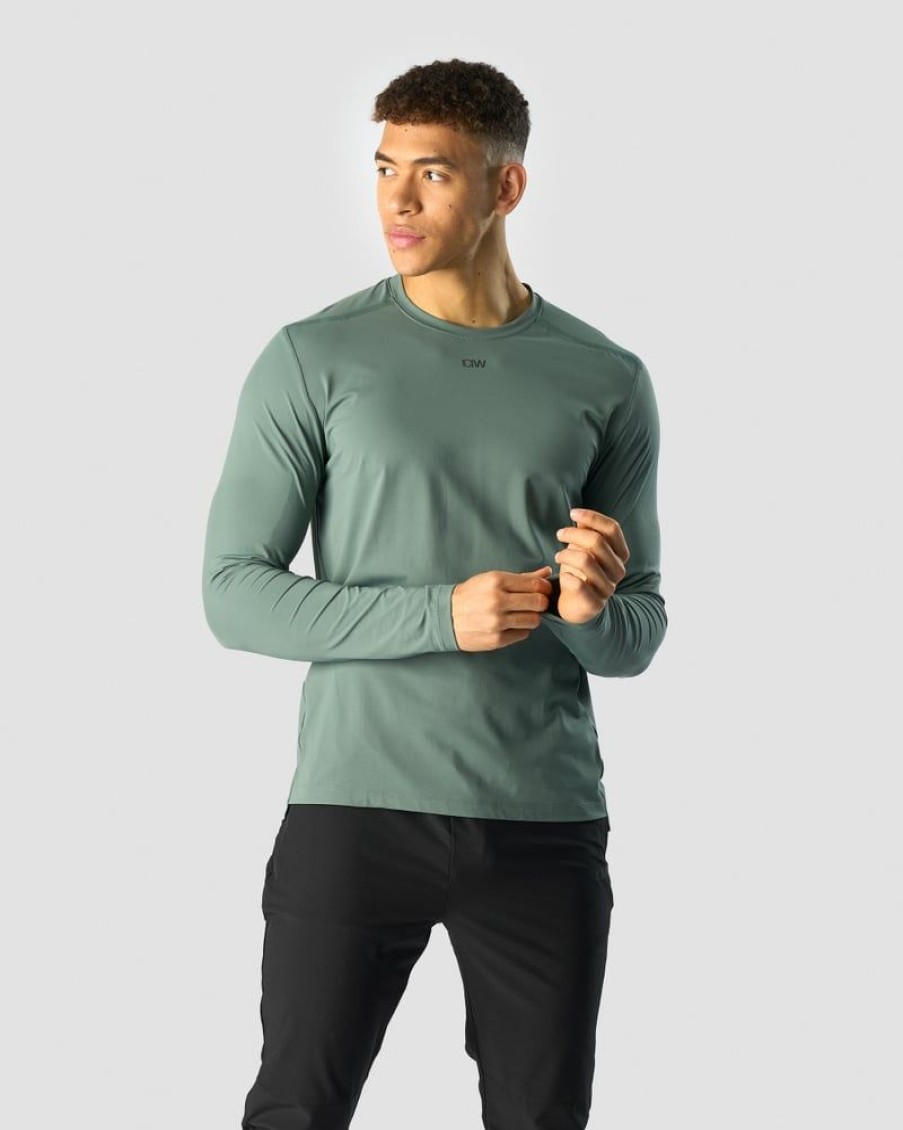 Miehet ICIW Pitkahihaiset Paidat | Charge Longsleeve Men Sea Green