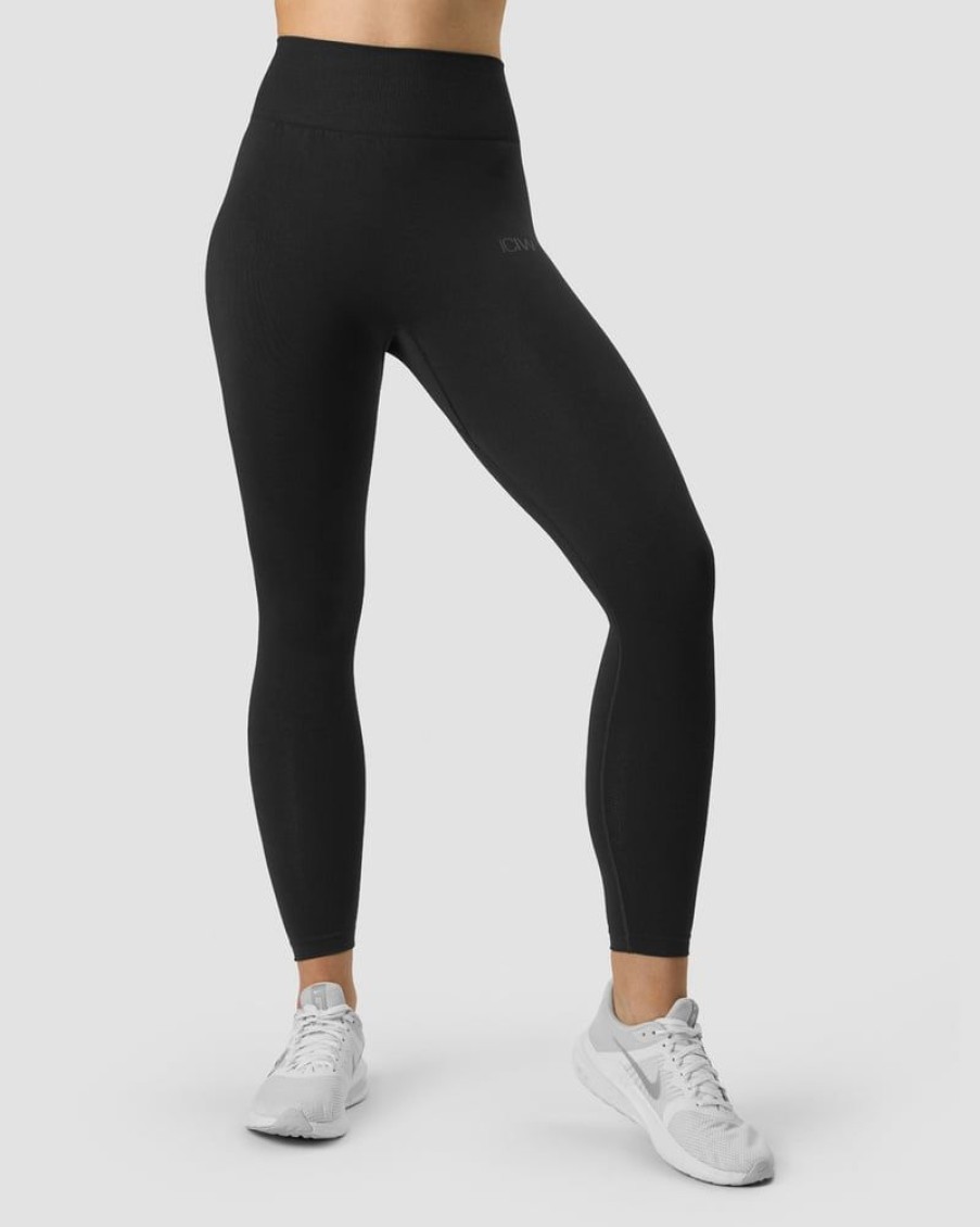 Naiset ICIW Trikoot & Leggingsit | Define Seamless Tights Black/Black