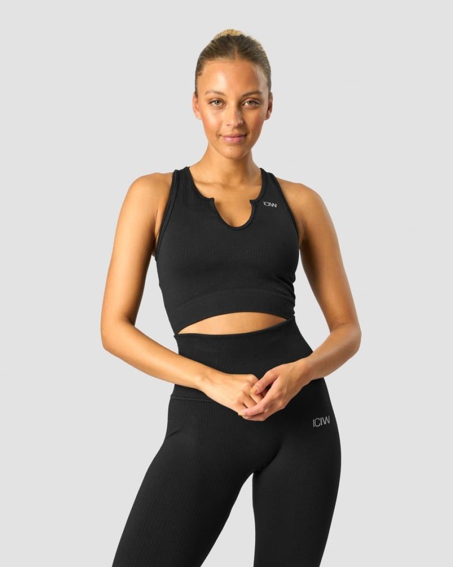 Naiset ICIW Seamless | Ribbed Define Seamless Tank Top Black