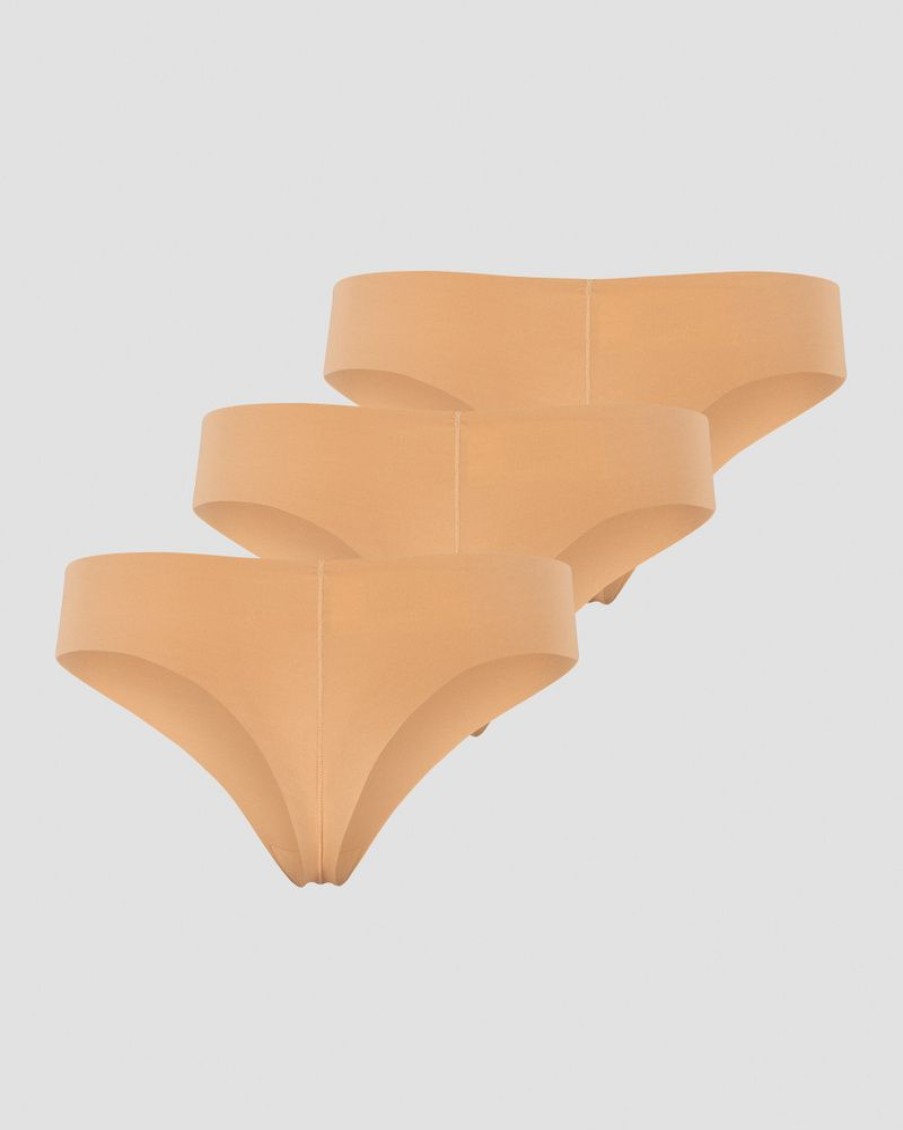 Naiset ICIW Alusvaatteet | Soft Thong 3-Pack Almond