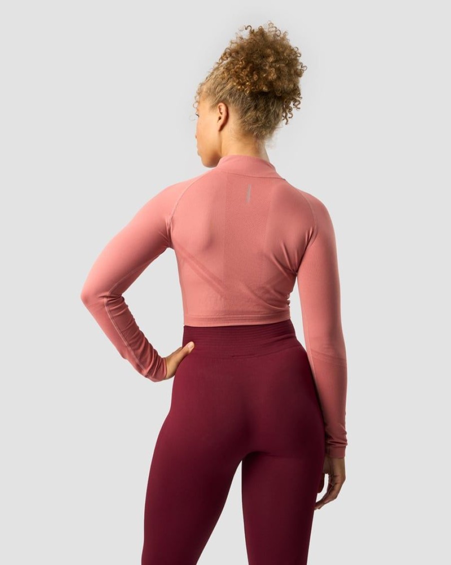 Naiset ICIW Seamless | Define Cropped 1/4 Zip Rose