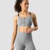 Naiset ICIW Urheiluliivit | Ultimate Training Zipper Sports Bra Grey