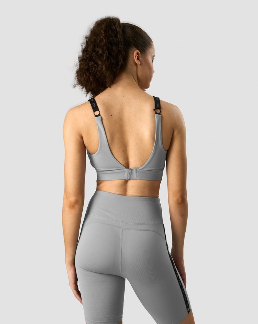 Naiset ICIW Urheiluliivit | Ultimate Training Zipper Sports Bra Grey