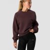 Naiset ICIW Pitkahihaiset Paidat | Everyday Cropped Crewneck Burgundy