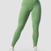 Naiset ICIW Trikoot & Leggingsit | Ribbed Define Seamless Pocket Tights Light Green