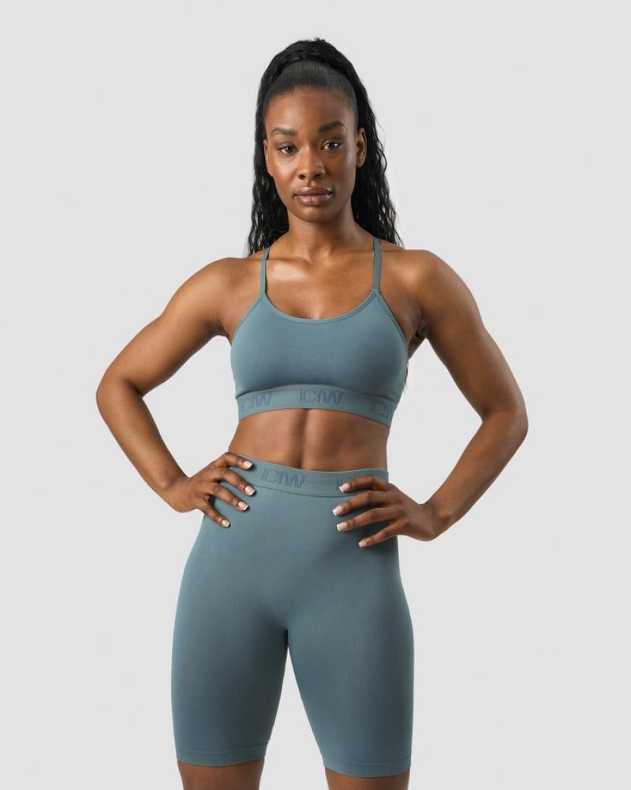 Naiset ICIW Urheiluliivit | Define Seamless Logo Strappy Sports Bra Jungle Green