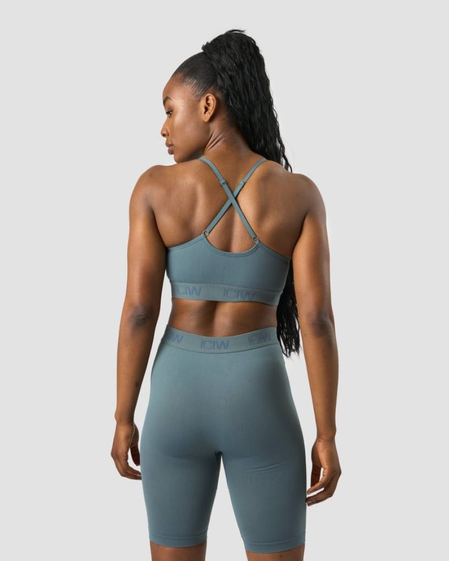 Naiset ICIW Urheiluliivit | Define Seamless Logo Strappy Sports Bra Jungle Green