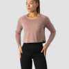 Naiset ICIW Pitkahihaiset Paidat | Stride Cropped Long Sleeve Wmn Light Mauve