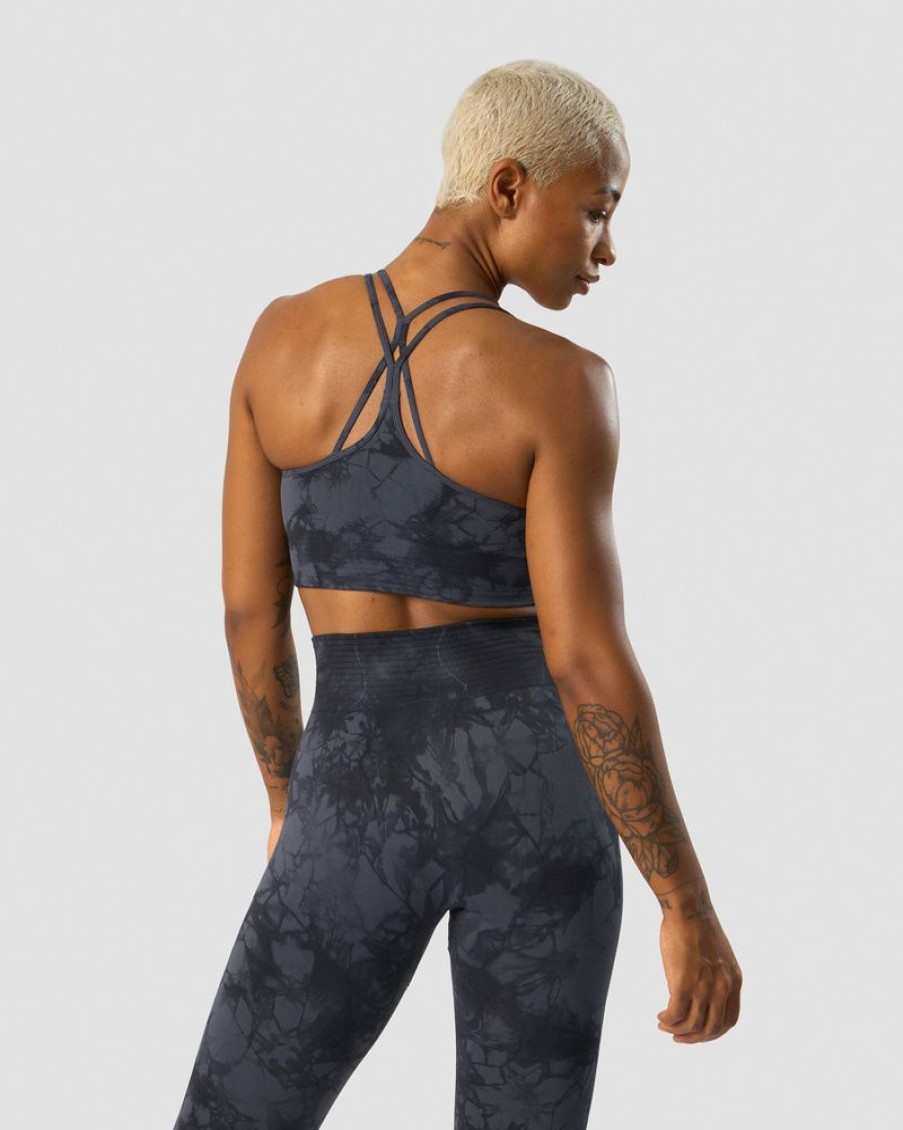 Naiset ICIW Urheiluliivit | Define Seamless Tie Dye Sports Bra Dark Blue