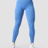 Naiset ICIW Trikoot & Leggingsit | Ribbed Define Seamless Pocket Tights Pacific Blue