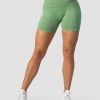 Naiset ICIW Seamless | Ribbed Define Seamless Pocket Shorts Light Green