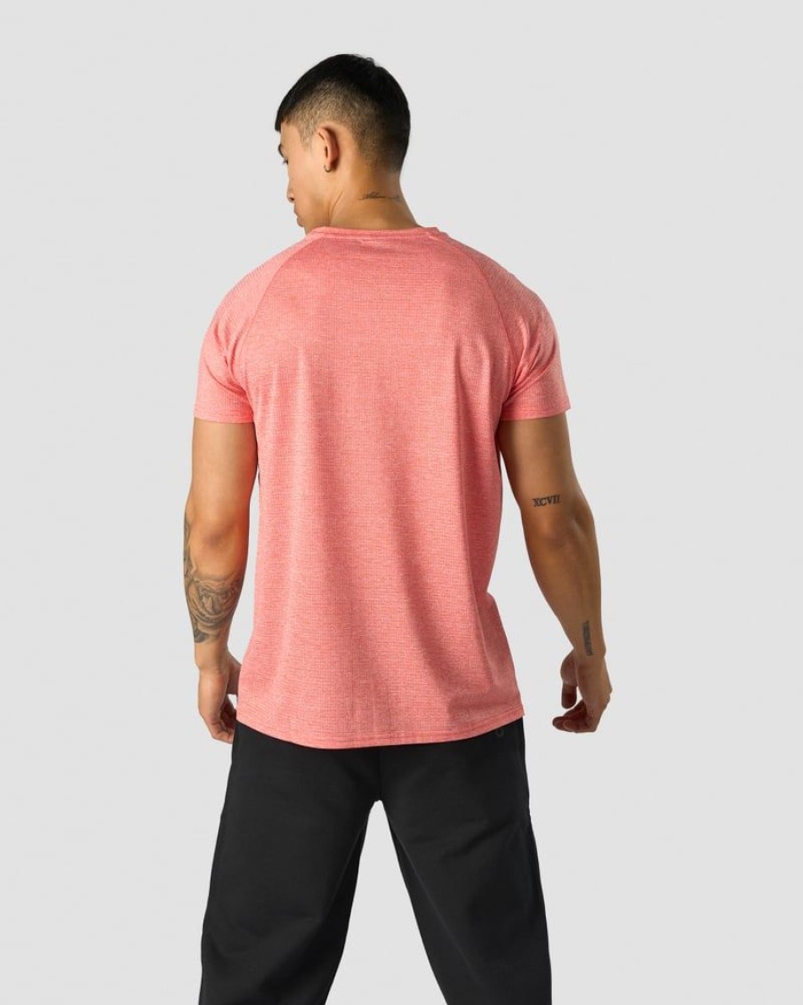 Miehet ICIW T-Paidat | Training Mesh T-Shirt Men Red Melange