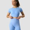 Naiset ICIW Seamless | Define Seamless Cropped T-Shirt Daisy Blue