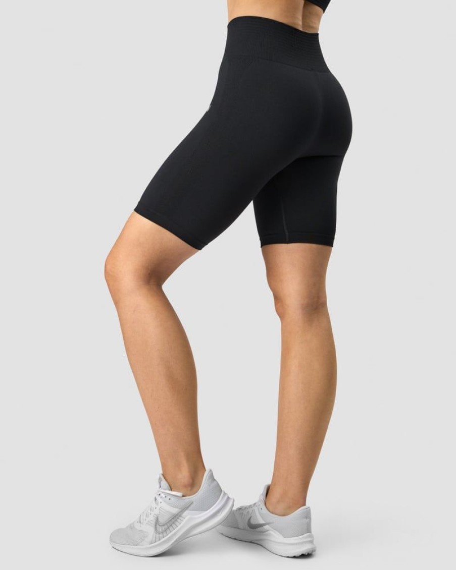 Naiset ICIW Seamless | Define Seamless Pocket Biker Shorts Black