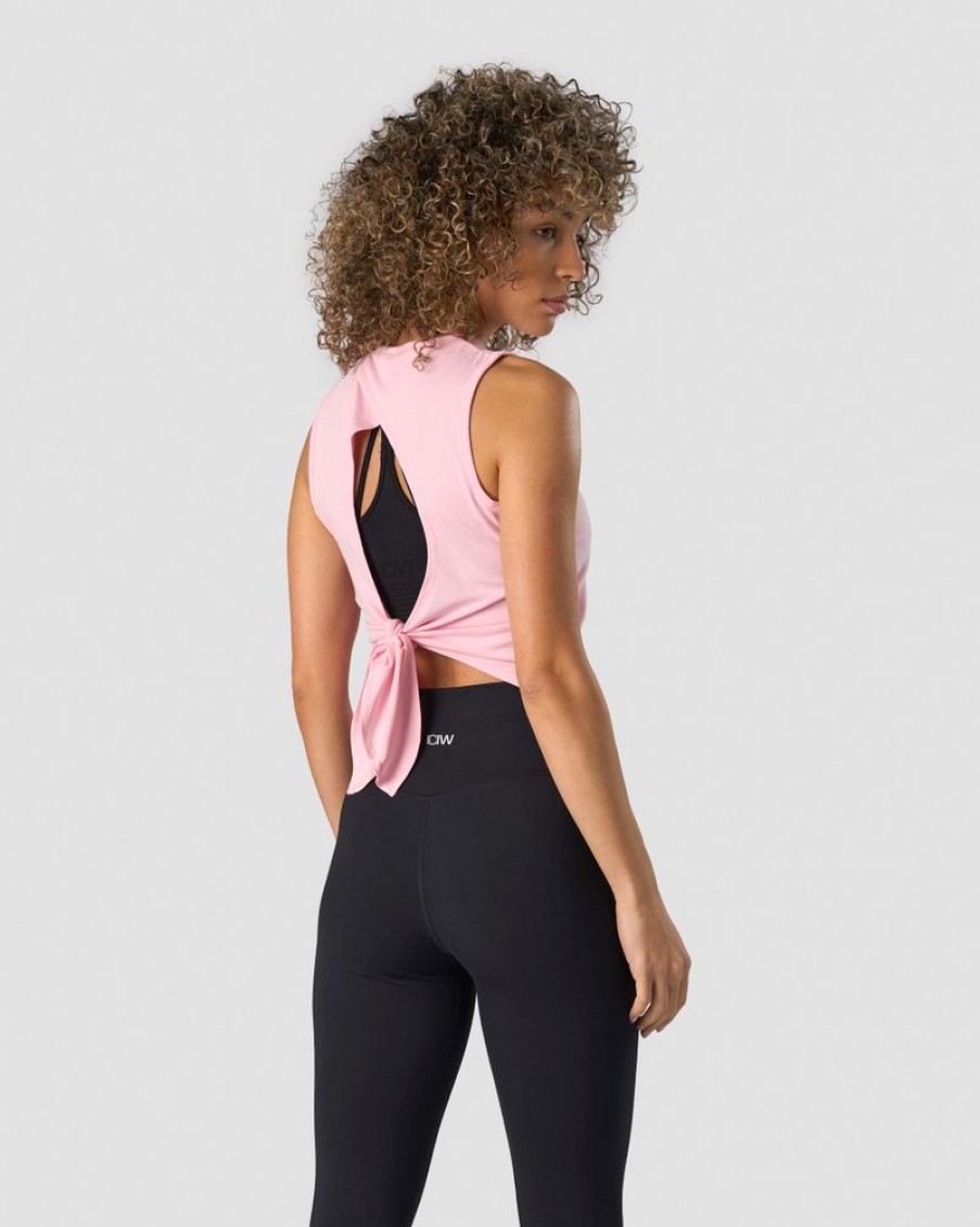 Naiset ICIW Topit | Open Back Tank Top Pink