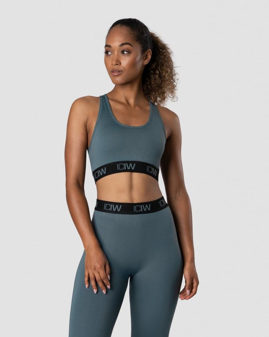 Naiset ICIW Urheiluliivit | Define Seamless Logo Sports Bra Jungle Green/Black