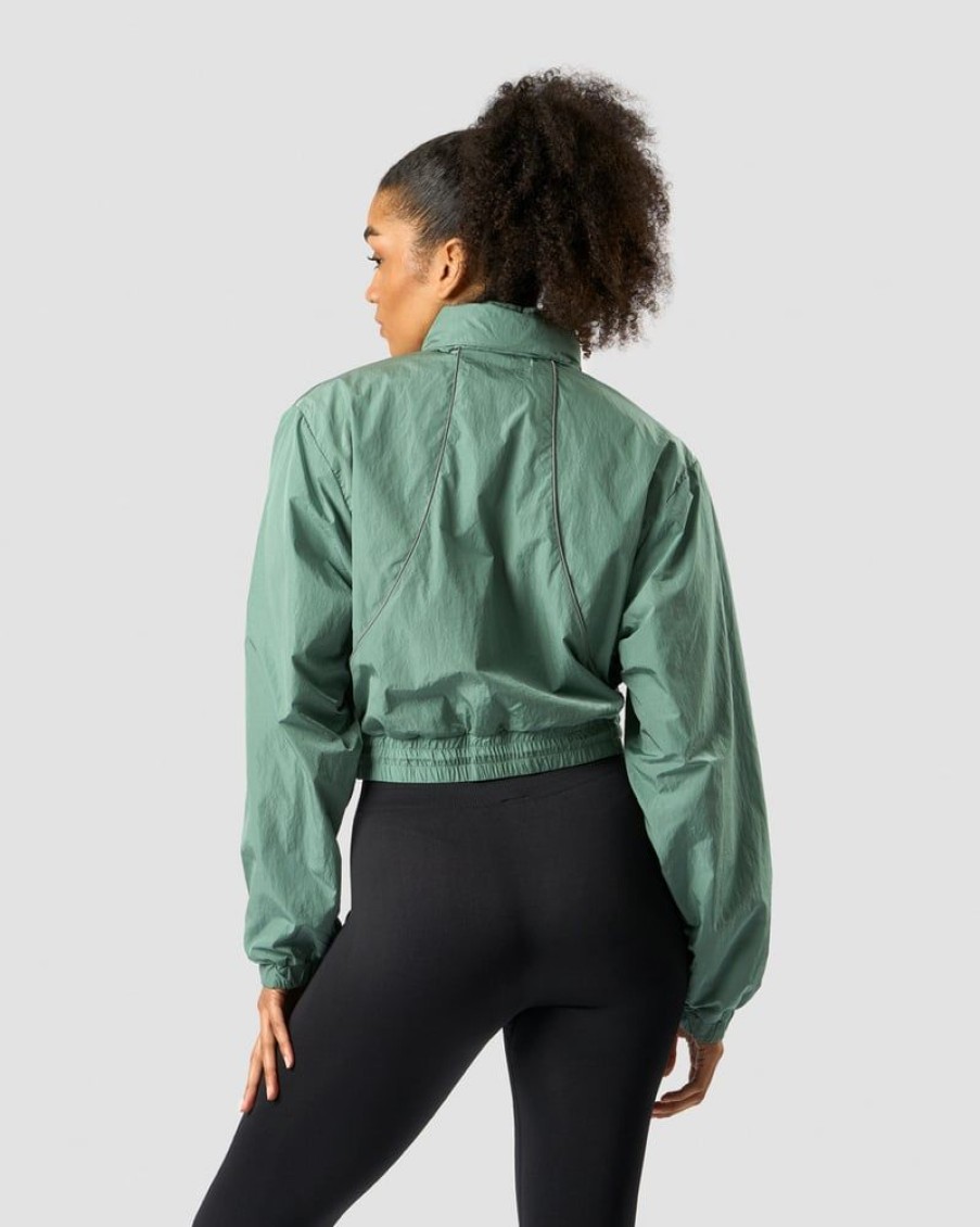 Naiset ICIW Takit & Liivit | Mercury Cropped Jacket Aqua Green