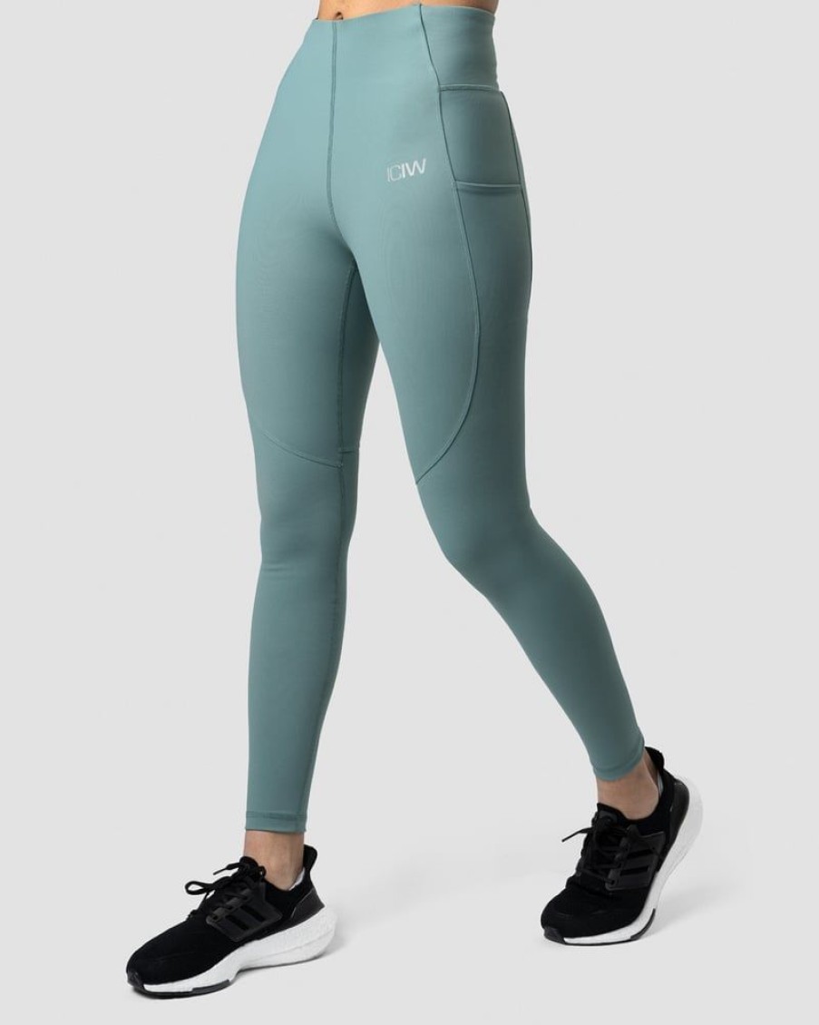 Naiset ICIW Trikoot & Leggingsit | Mercury Compression Tights Wmn Aqua Green