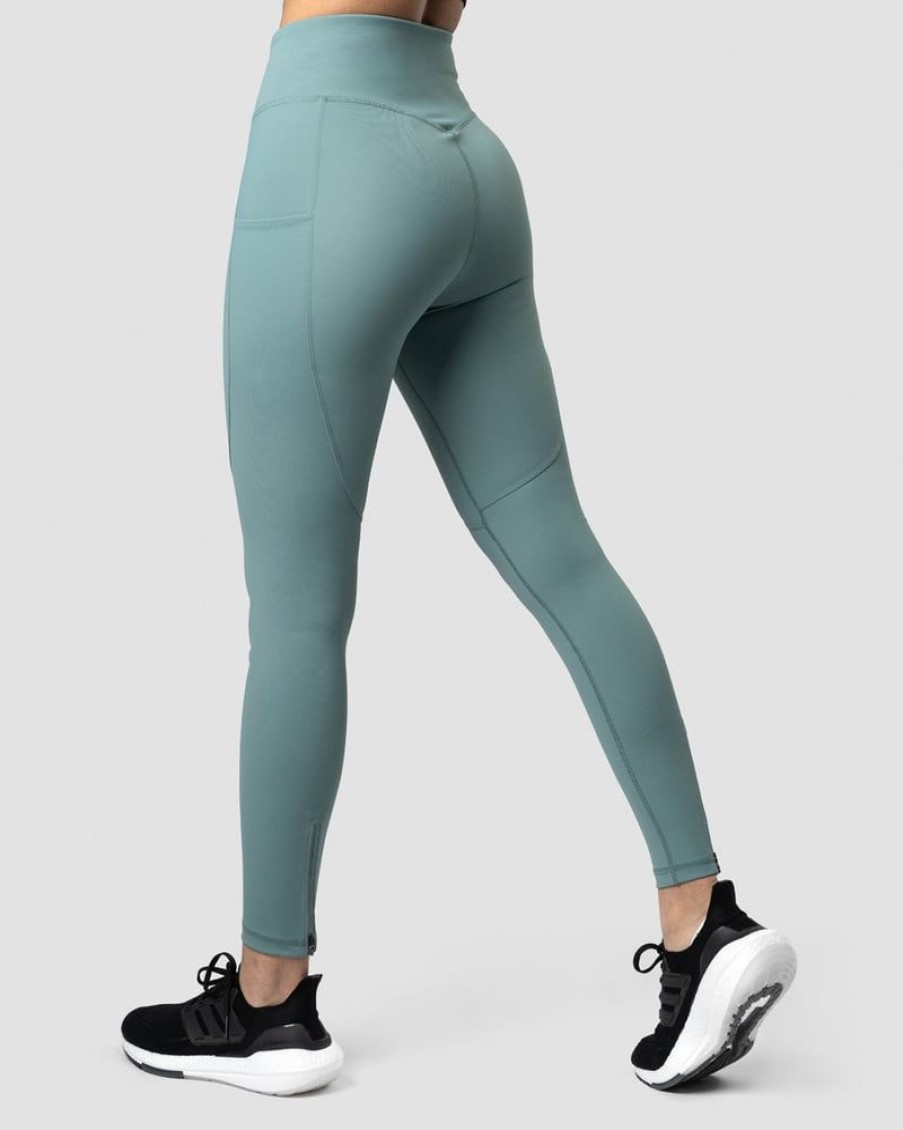 Naiset ICIW Trikoot & Leggingsit | Mercury Compression Tights Wmn Aqua Green