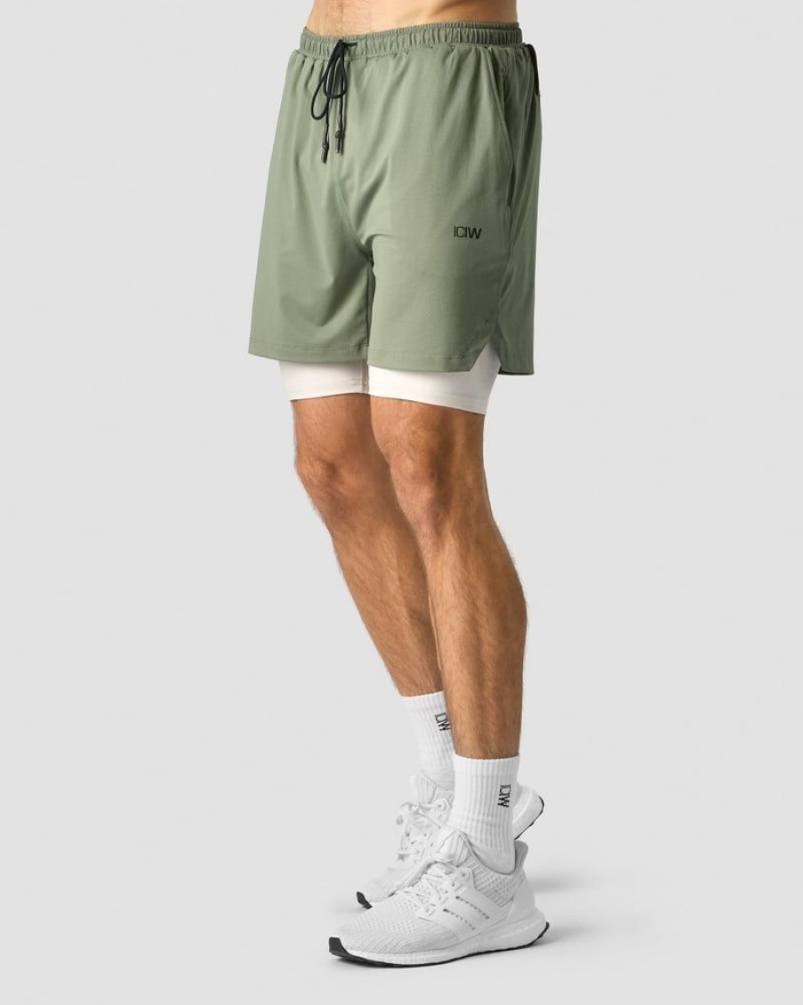 Miehet ICIW Shortsit | Stride 2-In-1 Shorts Men Sea Green