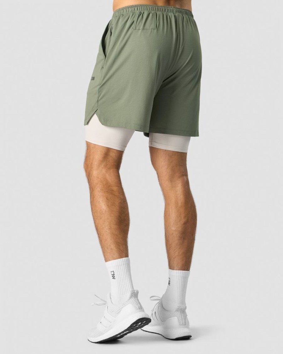 Miehet ICIW Shortsit | Stride 2-In-1 Shorts Men Sea Green