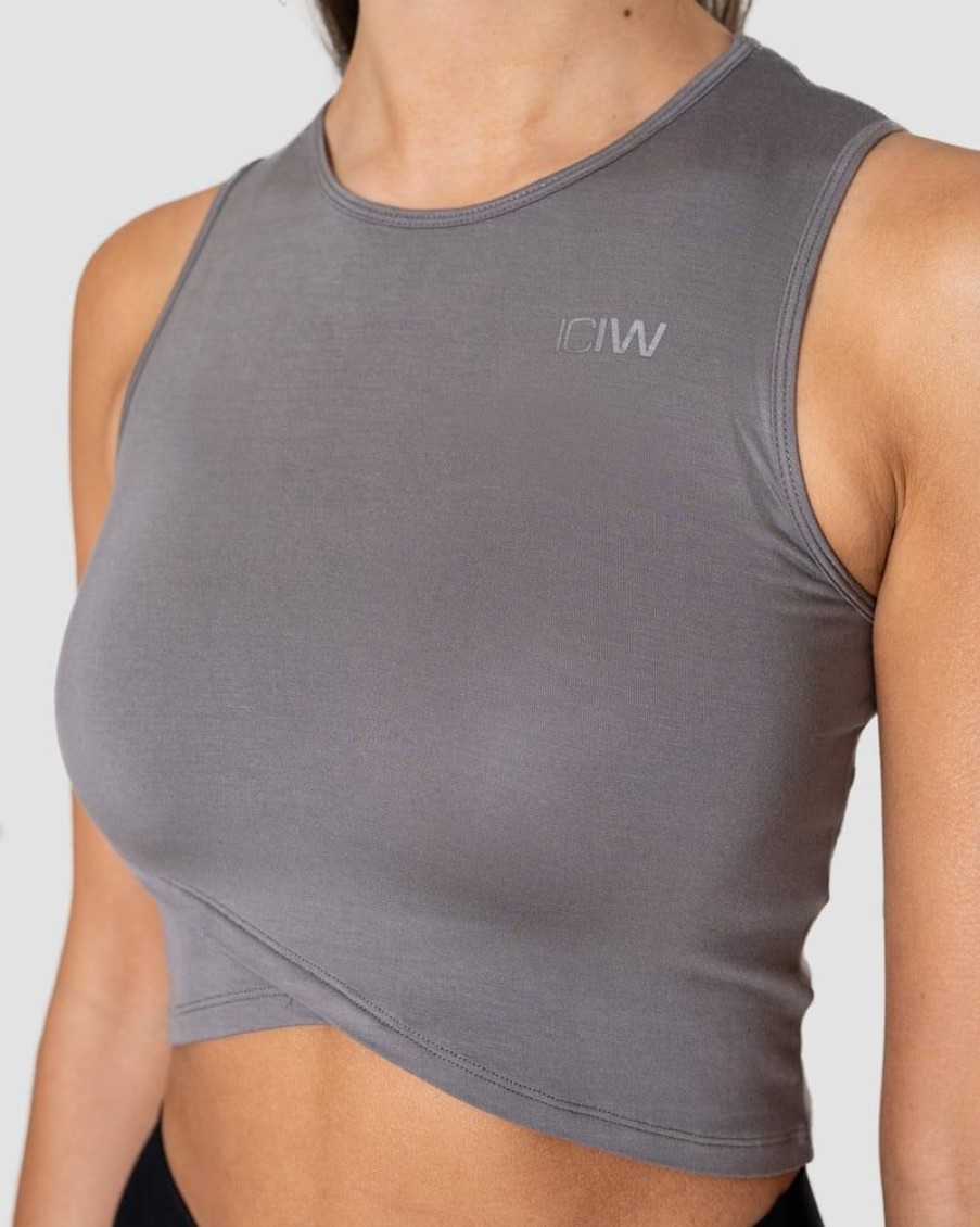 Naiset ICIW Topit | Nimble Cropped Tank Top Grey Wmn