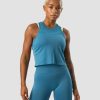 Naiset ICIW Seamless | Deluxe Seamless Cropped Tank Top Teal