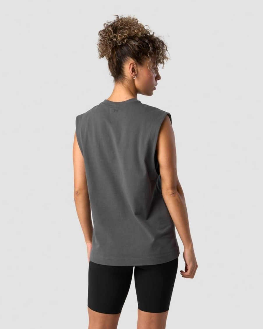 Naiset ICIW Topit | Everyday Cotton Tank Top Dark Grey