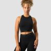 Naiset ICIW Seamless | Define Seamless Logo Cropped Tank Top Black