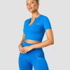 Naiset ICIW Seamless | Ribbed Define Seamless Cropped T-Shirt Cobalt Blue