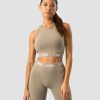 Naiset ICIW Seamless | Define Seamless Logo Cropped Tank Top Taupe