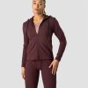 Naiset ICIW Pitkahihaiset Paidat | Stride Zipper Hoodie Wmn Burgundy