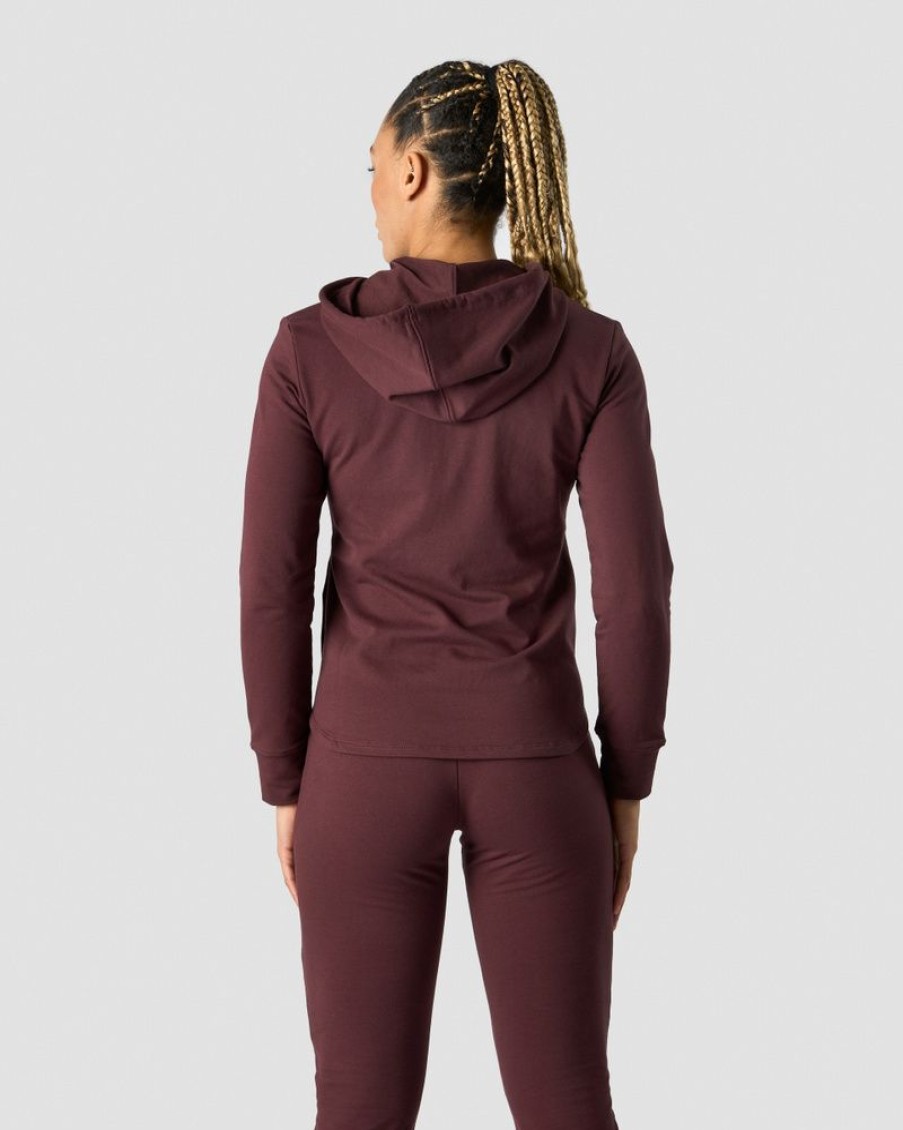 Naiset ICIW Pitkahihaiset Paidat | Stride Zipper Hoodie Wmn Burgundy