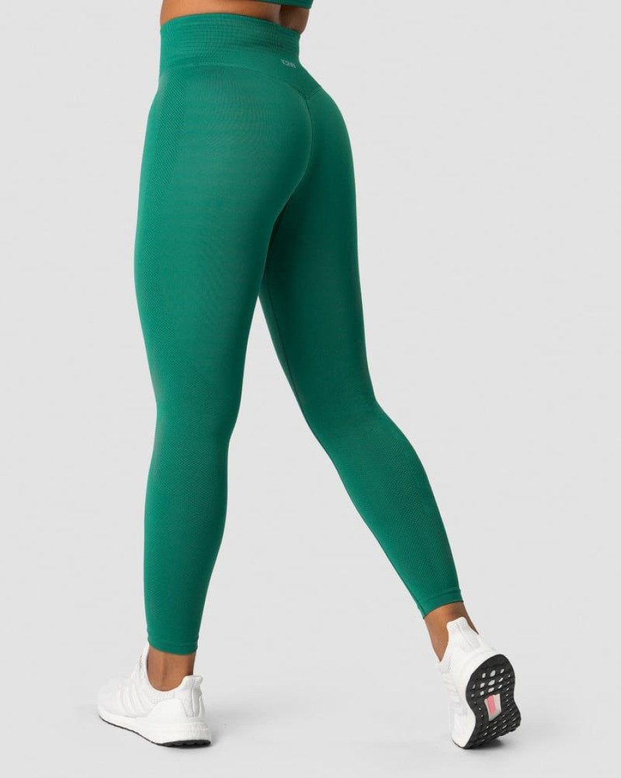 Naiset ICIW Trikoot & Leggingsit | Define Seamless V-Shape Tights Winter Green