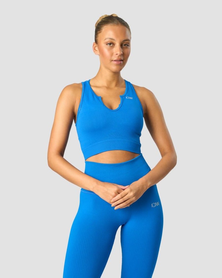 Naiset ICIW Seamless | Ribbed Define Seamless Tank Top Cobalt Blue